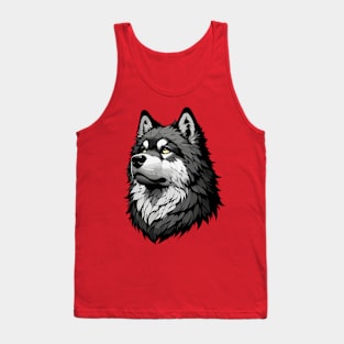 Stunning and Cool Eurasier Monochrome and Gold Portrait for Father's Day Tank Top